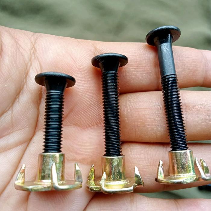 50pcs baut mur cakar box spiker m6 fulldratt panjang 4cm