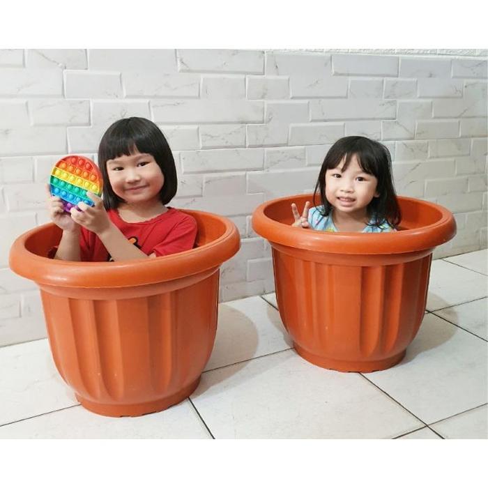 Top 3 Pcs Pot Tanaman Hias Jumbo Super 50 Tebal Pot Besar Buah Bunga Ukuran 50 Tinggi 40 Cm