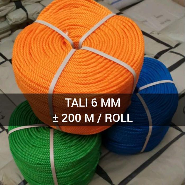 tali tambang plastik 6mm / tali tambang plastik 6mm roll