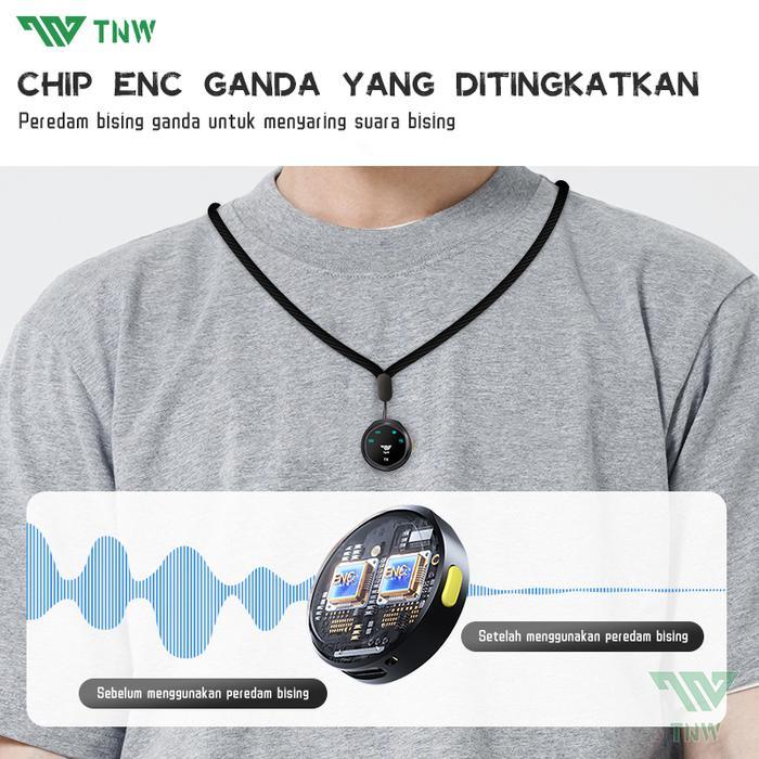 TNW A28 Wireless Microphone Magnetic Clip On Mic Lavalier Microphone HP Plug & Play Nirkabel