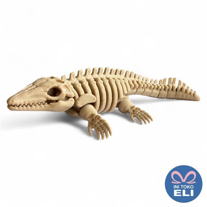 Mainan Anak Dino Dinosaurus T-Rex Triceratops Spinosaurus Fosil Reptil Artikulasi Realistis