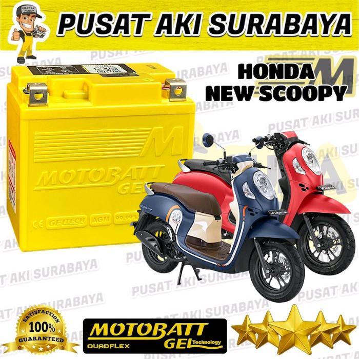 Honda New Scoopy Aki Motor Motobatt Mtz6S Accu Motobat Gel Scoopy Fi New Nmax Pcx Ytz6V Aki Ori