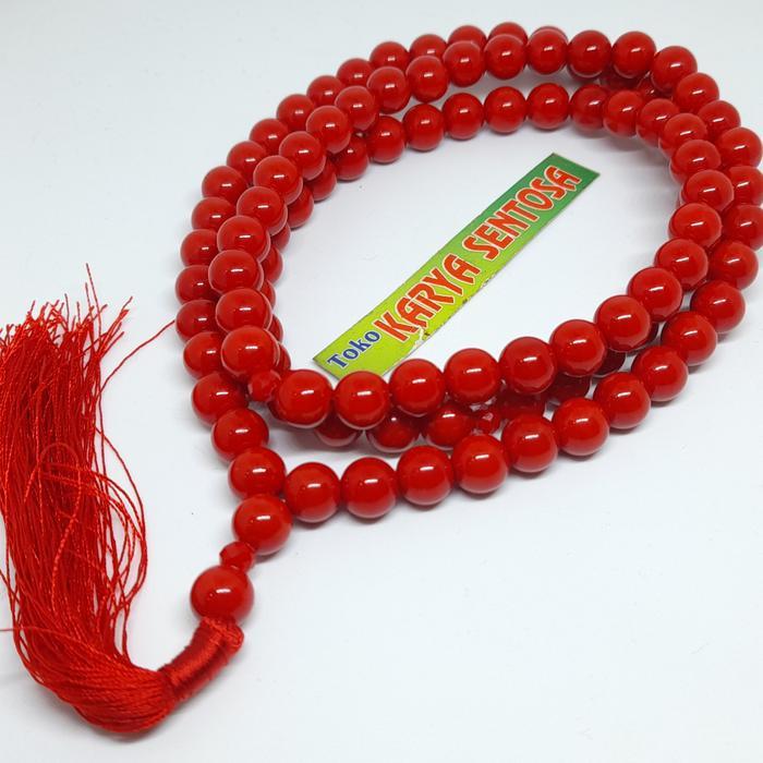 TASBIH BATU MARJAN ORIGINAL 99BUTIR 10MM Gratis Ongkir