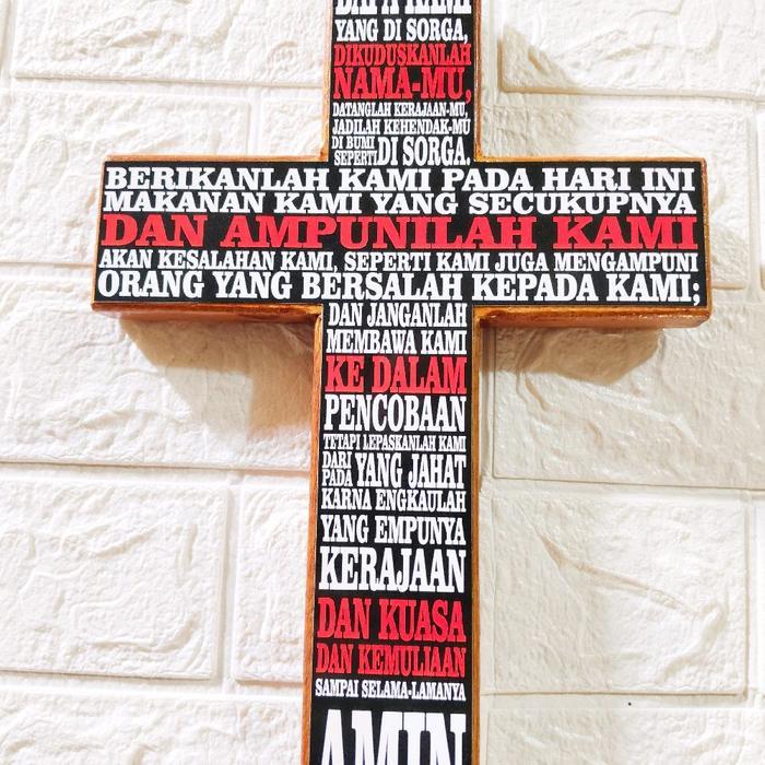 Hiasan dinding salib doa bapa kami