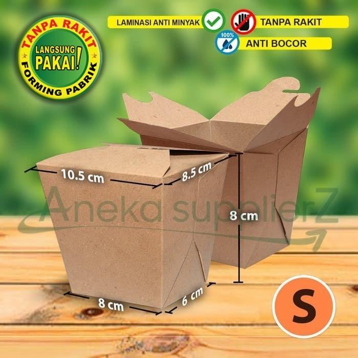 Food Pail Kraft Coklat - Size S
