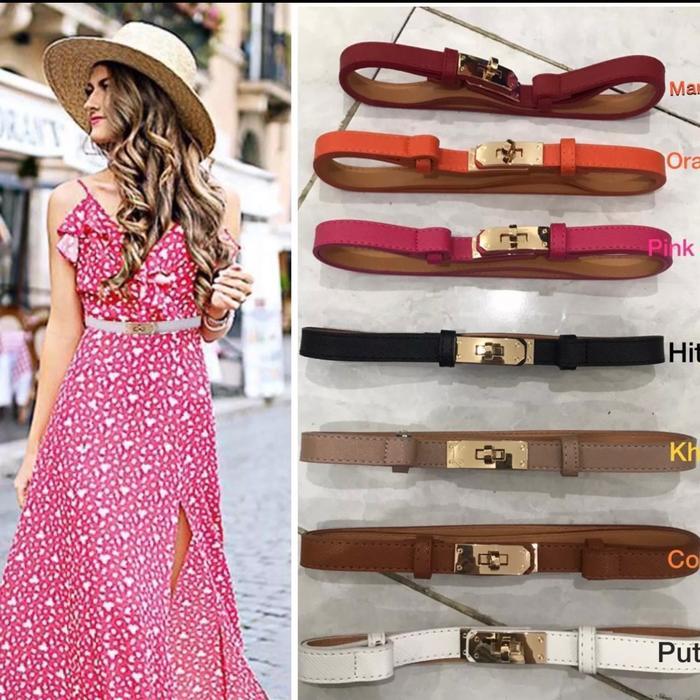 BELT BKK SEMI KULIT / BELT KELLY IKAT PINGGANG WANITA KULIT