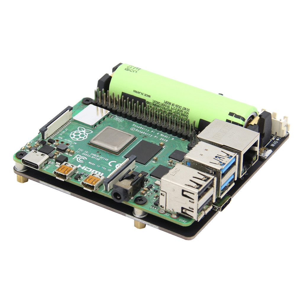 JUAL Geekbord X703 UPS HAT/ 18650 UPS Shield for Raspberry PI 4B | Bottom UPS Shield