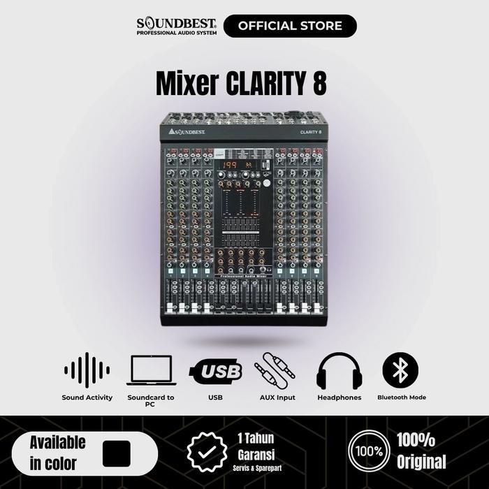 SOUNDBEST MIXER AUDIO CLARITY 8 | MIXER 8 CHANNEL