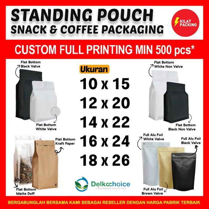 Plastik Klip Kemasan Kopi Standing Pouch COFFEE BAG DELKOCHOICE