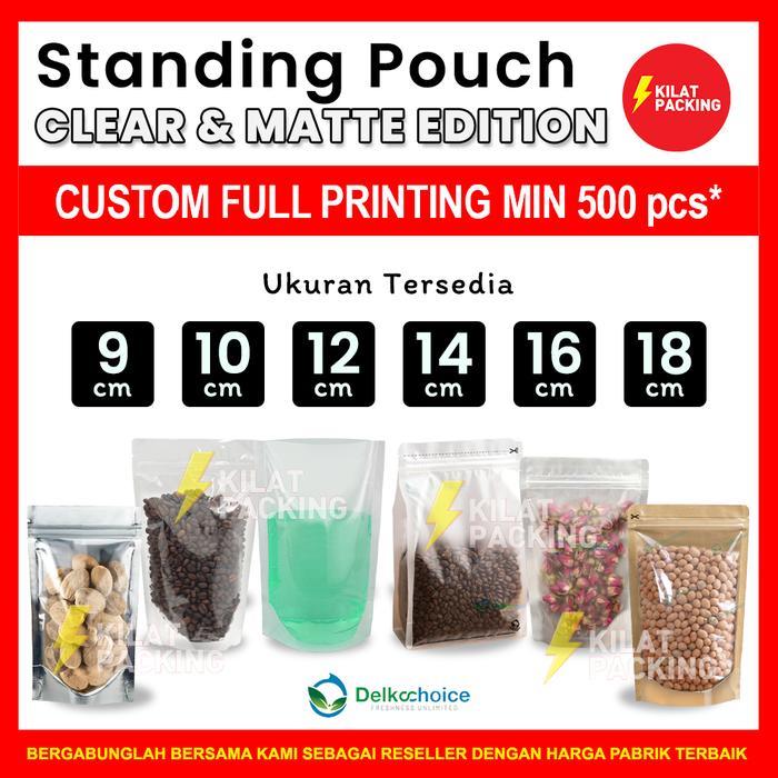 Standing Pouch CLEAR & MATTE / Plastik Klip Kemasan DELKOCHOICE SATUAN