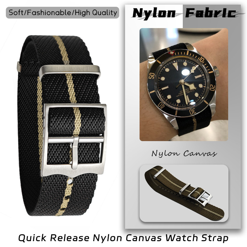 Nylon Watch Strap 20Mm 22Mm For Tudor Black Bay 1958 Heritage Nato Seiko Hamilton Certina Moonswatch