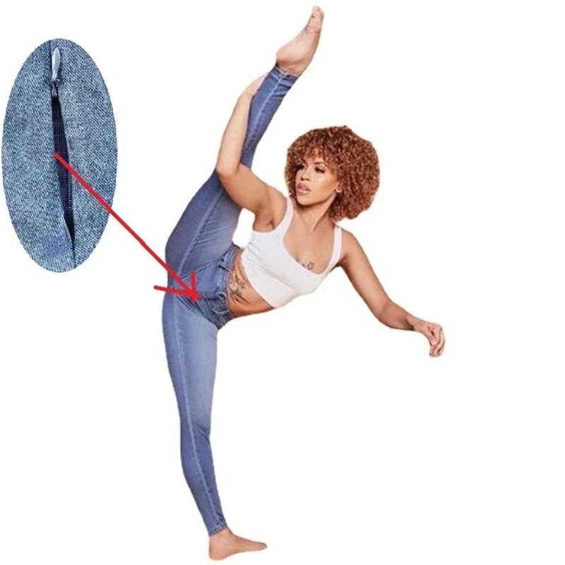 Outdoor Open Crotch Pants For Women Hidden Zipper Trousers Women'S Jeans Crotchless Leggings