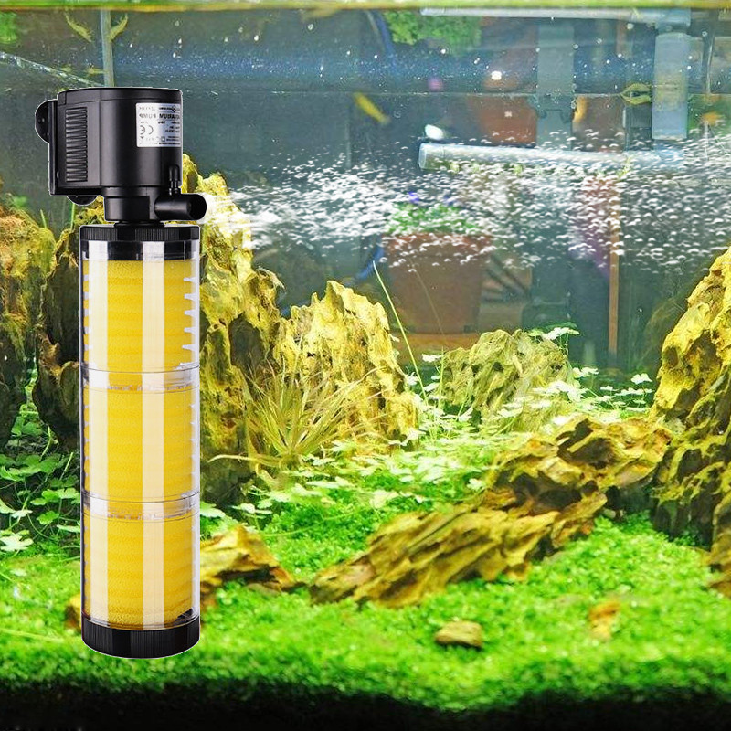 3 in 1 Filter for Aquarium Fish Tank Filter Mini Fish Tank Filter Aquarium Oxygen Submersible Water