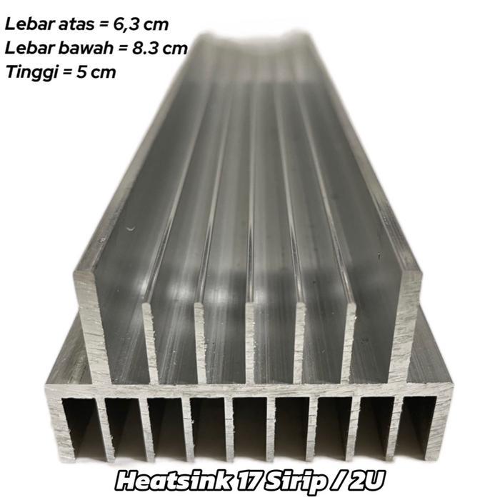 Heatsink 2U 17 sirip 25cm Pendingin aluminium 17sirip 25cm