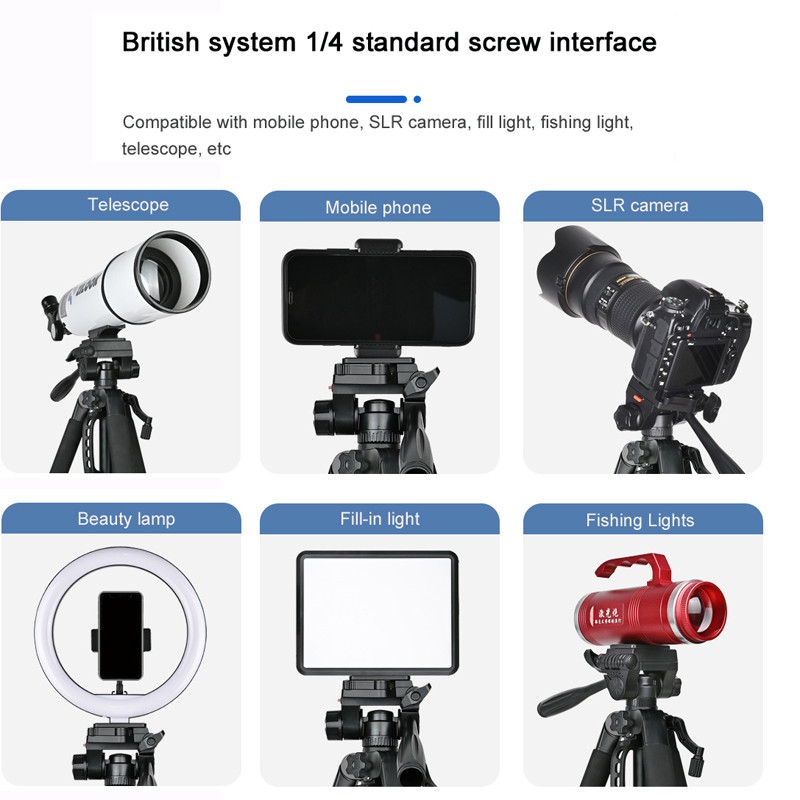 BORWOLF Phone Camera Binoculars Tripod Stand 55inch Universal Photography for Telescope Fishing