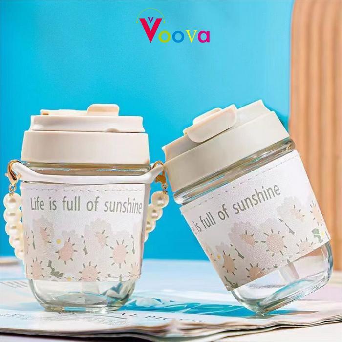 [COD] Tumbler Mutiara/ Gelas Kopi/ Gelas Aesthetic Dengan Handle Mutiara