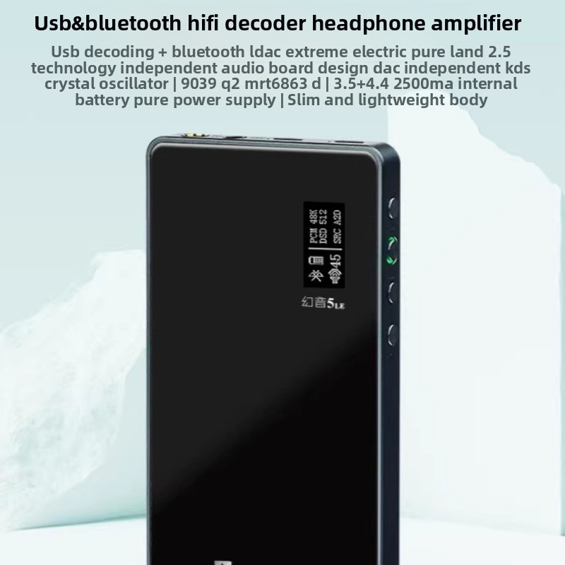 ACMEE 5LE Wireless Bluetooth HIFI Audio Headphone Amplifier 3.5+4.4MM Output Decode LDAC USB C DAC &