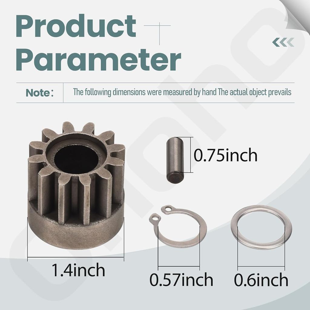 R-2485-LH R-2485-RH R-2261 Lawn Sweeper Wheel Drive Pinion Kit for John Deere 42 in Lawn Sweepers