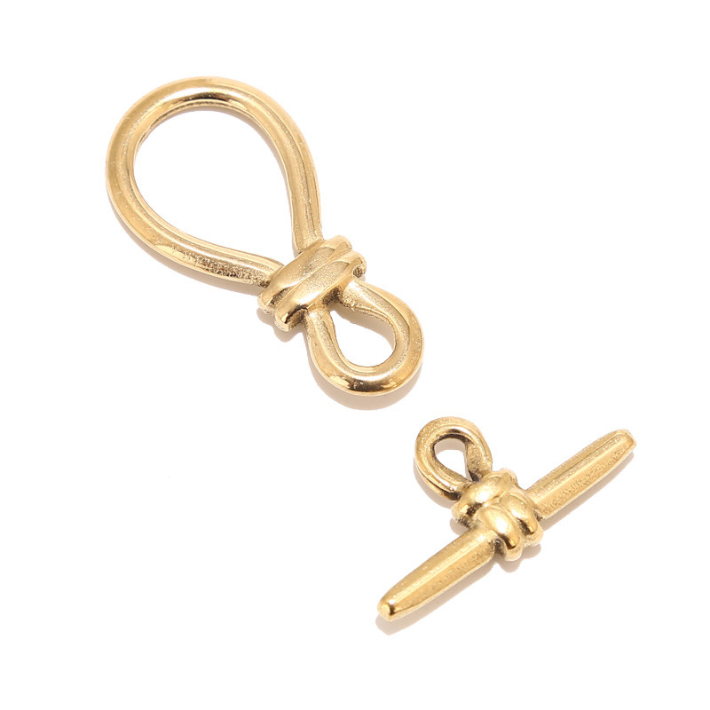 20 Sets Stainless Steel Gold Tone Toggle Clasps for Bracelet Necklace Charm OT Clasp Accessories DIY