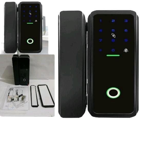 Ttlock Kartu Smart Lock Kaca Frameless Glass Door App Ttlock Dengan Fingerprint Password Nfc &