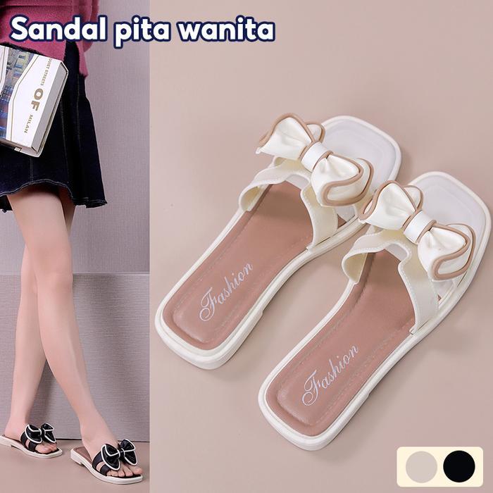 Donatello Store Shoes - Sandal Wanita Kekinian / Sandal Slip On / Sandal Flat / Sandal Selop /