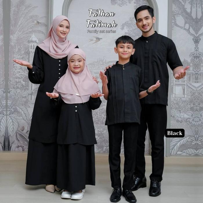 RiskiRich Fathan Fatimah Black Sarimbit Keluarga Lebaran 2026
