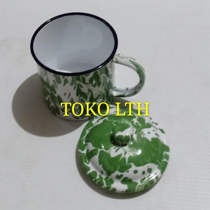 MUG LURIK BLIRIK BRULIK / CANGKIR JADUL ENAMEL / GELAS KALENG