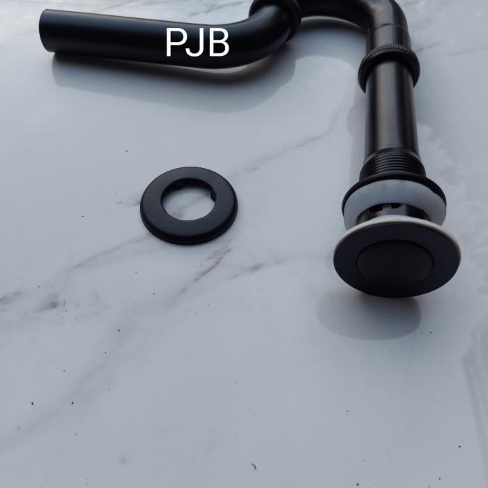 Sifon Angsa Pencet Black Sifon Wastafel Stainles Black Sifon Wastafel Hitam