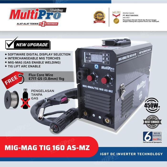 MESIN TRAFO LAS 3 FUNGSI ARGON MIG MMA TIG 160 A-SC STAINLESS MULTIPRO - Warna