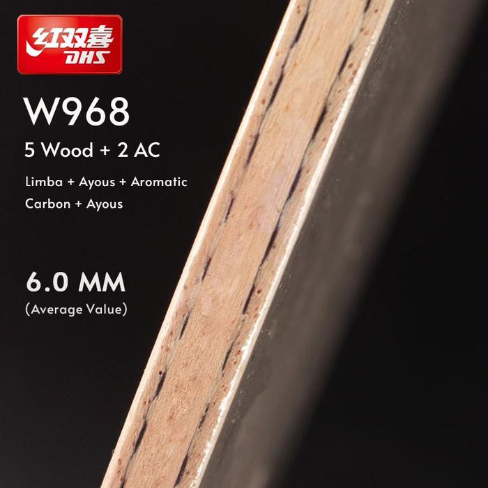 DHS W968 TABLE TENNIS BLADE 5 WOOD 2AC PROFESSIONAL PING PONG BLADE HURRICANE LONG 5 NATIONAL