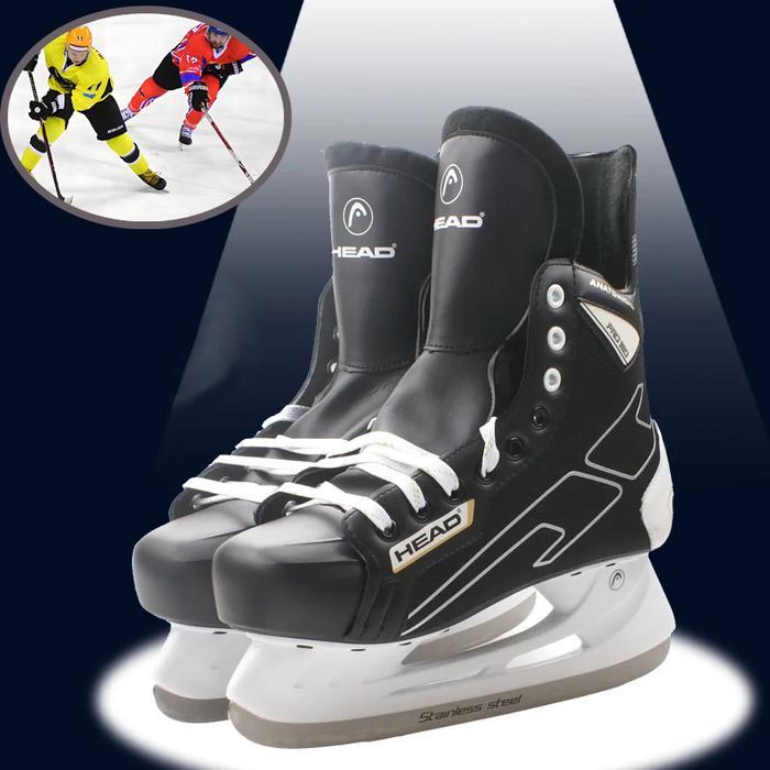 WINTER ICE HOCKEY SKATES SHOES PROFESSIONAL ICE SKATING BLADE SHOE PU THERMAL THICKEN COMFORTABLE