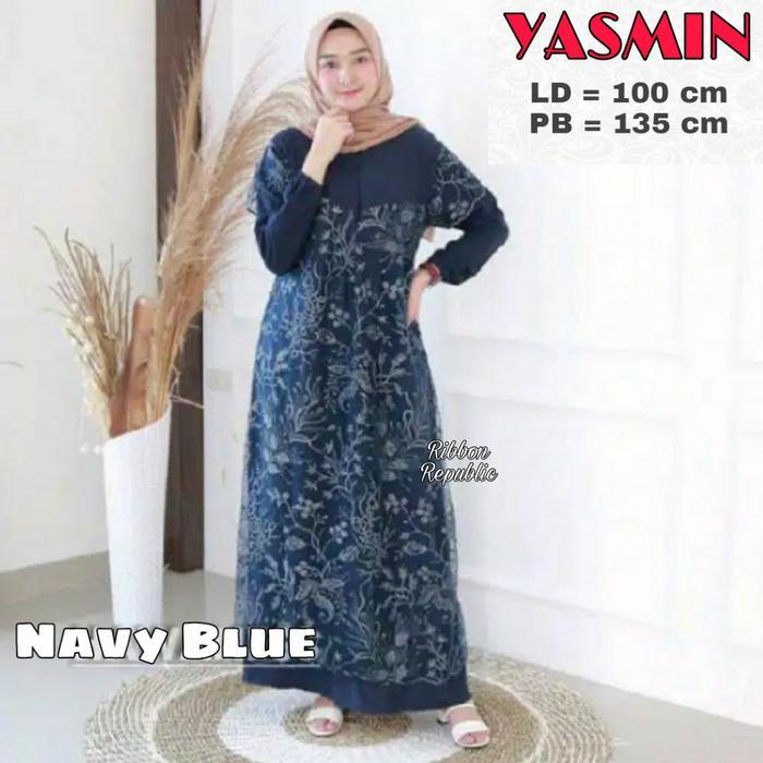 Dress Gamis Abaya Syari Brukat Renda Baju Muslim Wanita Lebaran Pesta