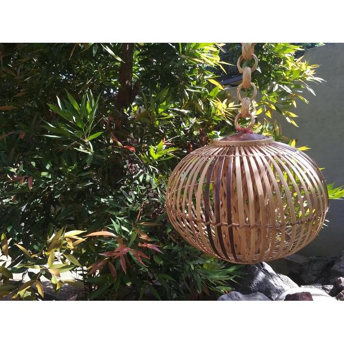 Kap Lampu Bambu Gantung Lampion