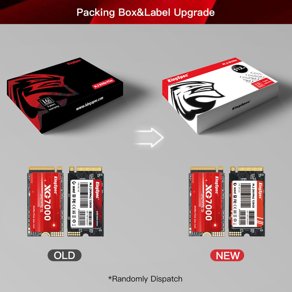 KingSpec 2TB 1TB 512GB M.2 2242 PCIe 4.0 SSD 7200MB/s Internal NVMe Hard Drive PCI-e Gen4 M2 Disk