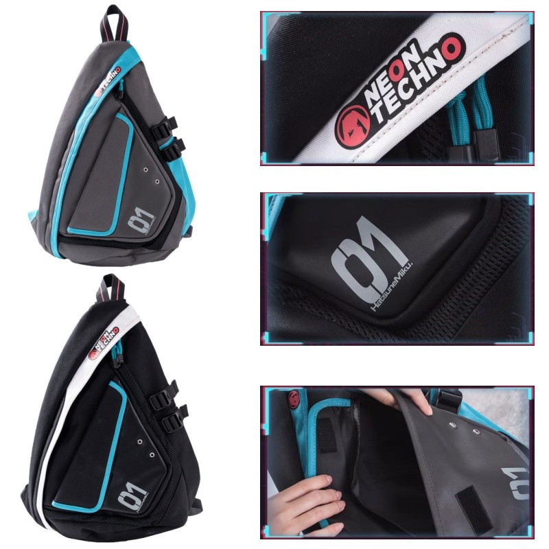 Hatsune Miku Bow and Arrow Bag Cartoon Hatsune Miku Crossbody Bag Functional Style Anime Merchandise
