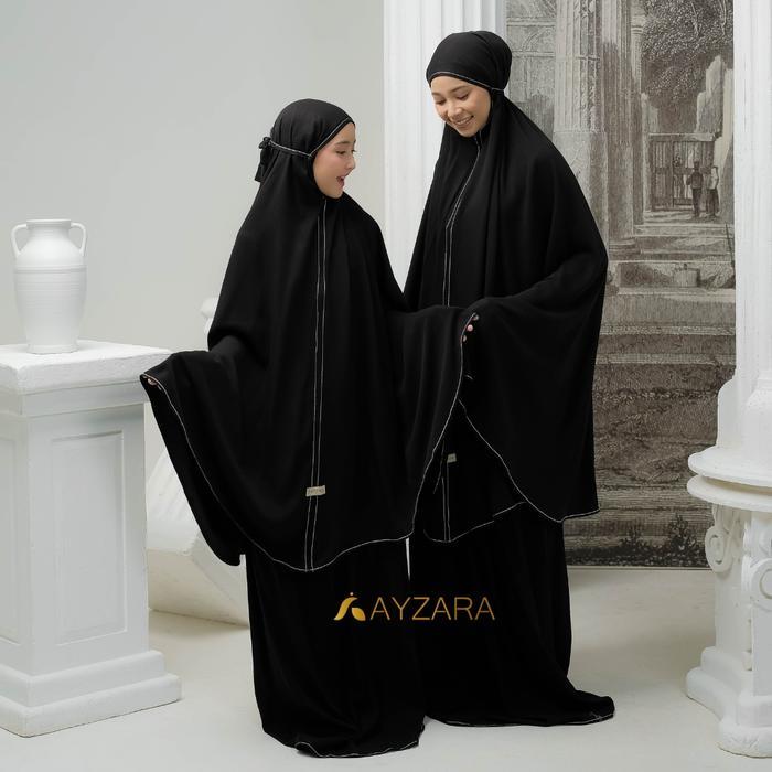 AYZARA - MUKENA DEWASA COUPLE ANAK RAYON POLOS ALULA SERIES