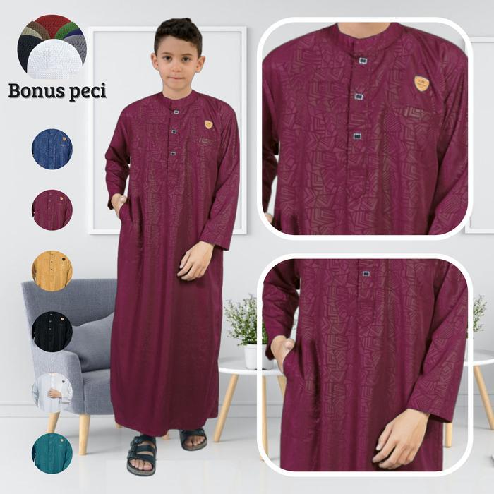 AL-HABIB/GAMIS ANAK EMBOS USIA 3-14 TAHUN PREMIUM/JUBAH ANAK EMBOS ORIGINAL/BAJU KOKO ANAK/GAMIS