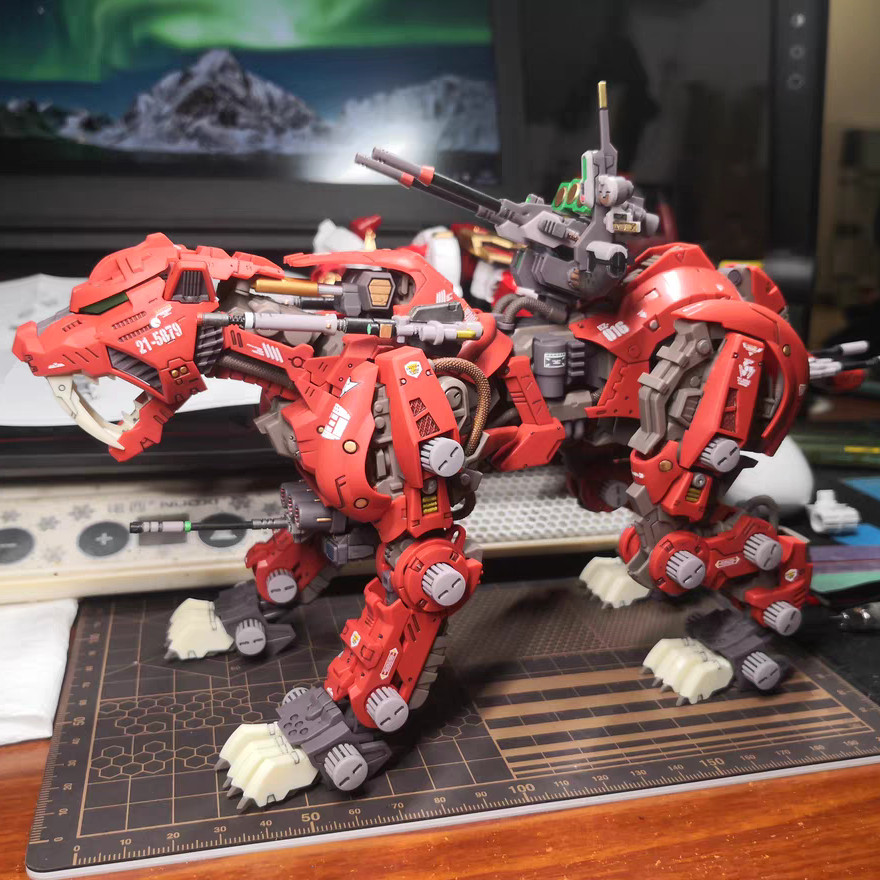 ZOIDS JS006 Red Saber Tiger BT Building Blocks 1:72 Scale Full Action Plastic Kit Assemble Model