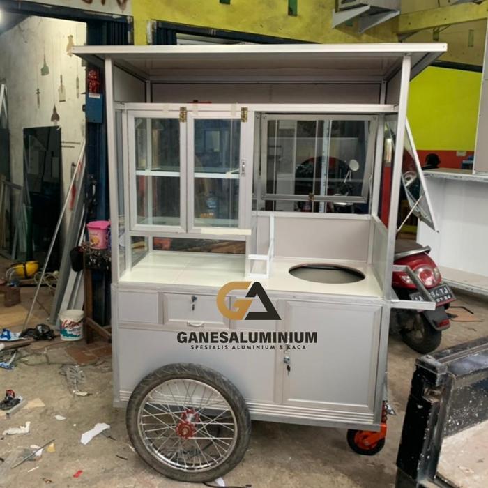 gerobak aluminium-bakso - Mie Ayam, Grobak Saja