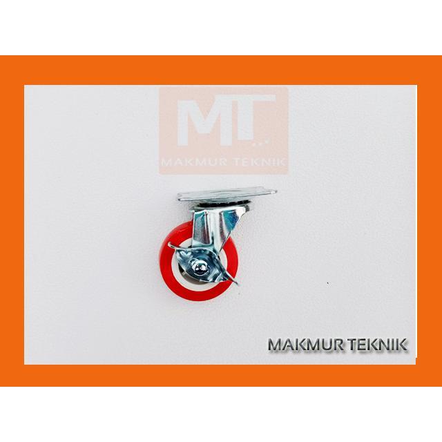 Roda Caster Roda Etalase Roda Troli 2 inch Karet - REM