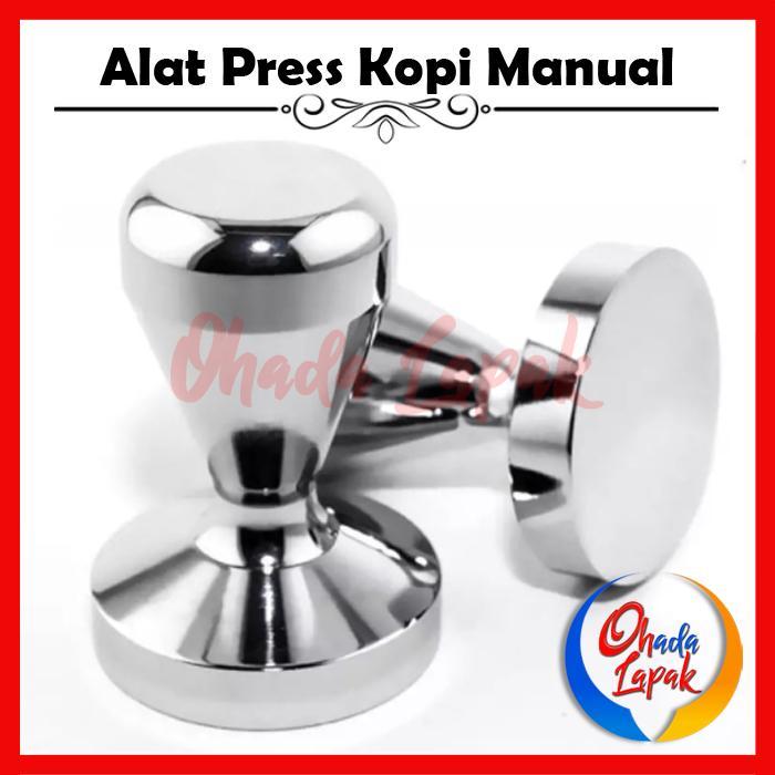 Tamper Kopi Espresso Flat Stainless Steel 51Mm Press Bubuk Kopi Manual