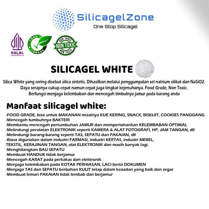 Silica Gel White / Putih 100 gram Penyerap Kelembaban Makanan / Anti Jamur / Pengawet / Silica