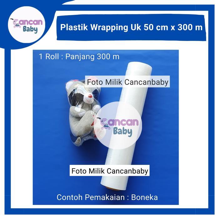 Stretch Film Bening 50cm x 300m Plastik Wrapping 50x300 Plastic Wrap