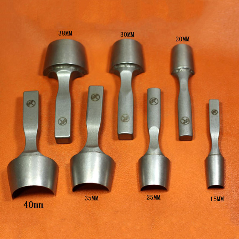 DISKON DIY handmade leather watch corner dc53 steel blade Bangbang belt end hole drilling semicircul