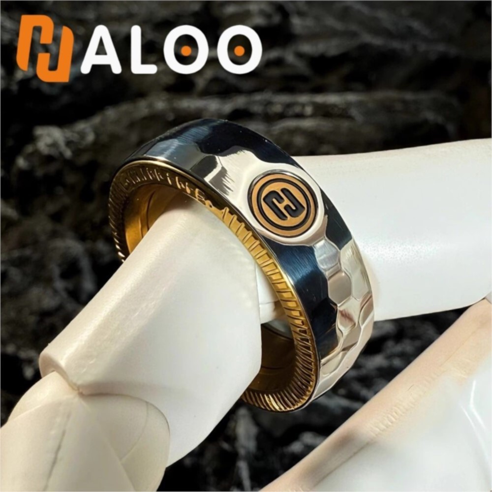 HALOOPLAYER EDC Ring Spinner Fidget Toys For Adults Anxiety Relief Metal Toy Ring