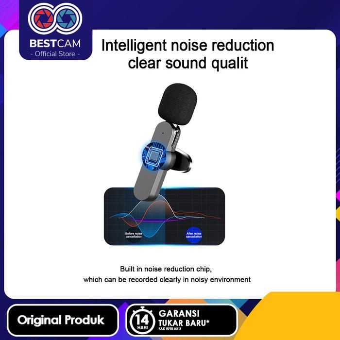 MICROPHONE WIRELESS MIC CLIP ON VLOG FOR IPHONE & ANDROID PHONE