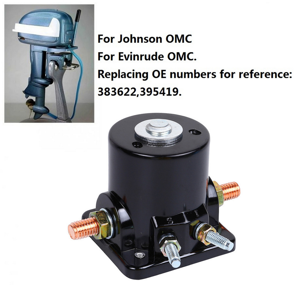 12V Outboard Starter Relay Solenoid Switch Fits for Johnson/ Evinrude OMC 383622 395419
