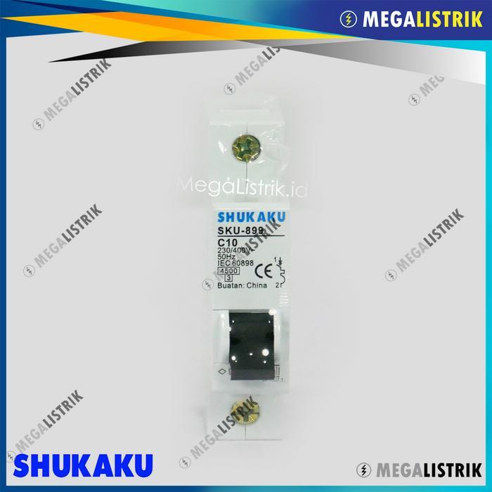 Shukaku MCB 1P 10A SKU-899 SNI Hitam / MCB 1 Phase 10 Ampere / 10 A C10 SKU899