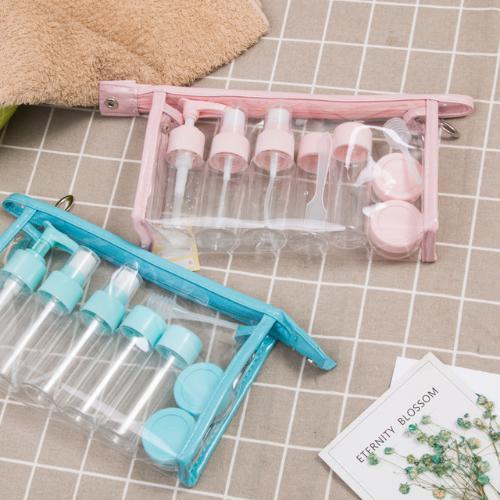 [DUORA] 7 PCS Travel Toiletries package Kit / Botol tempat Sabun lotion Kosmetik Mini untuk