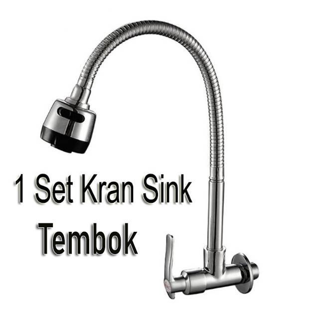 Toto - Kran Tembok Keran Angsa Cuci Piring Keran Sink Flexible 2 Mode